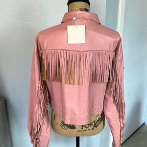 Never Worn-Kittenish Brand Light Pleather Pink Jacket